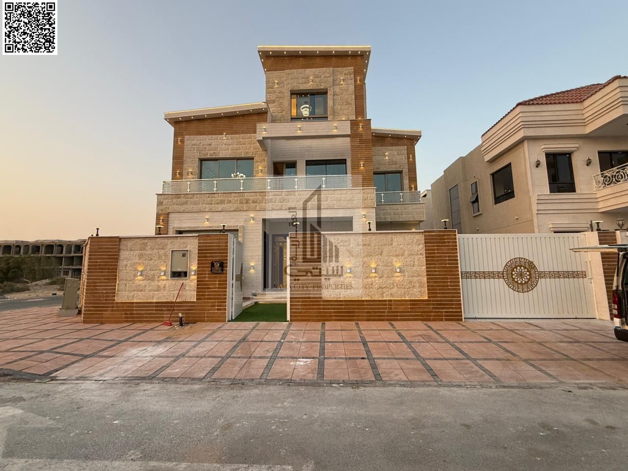 Villa for sale in Al Zahia Features • 5 master bedrooms • Majlis with bathroom • Living room with bathroom • Main kitchen • Maid's room • Large setb