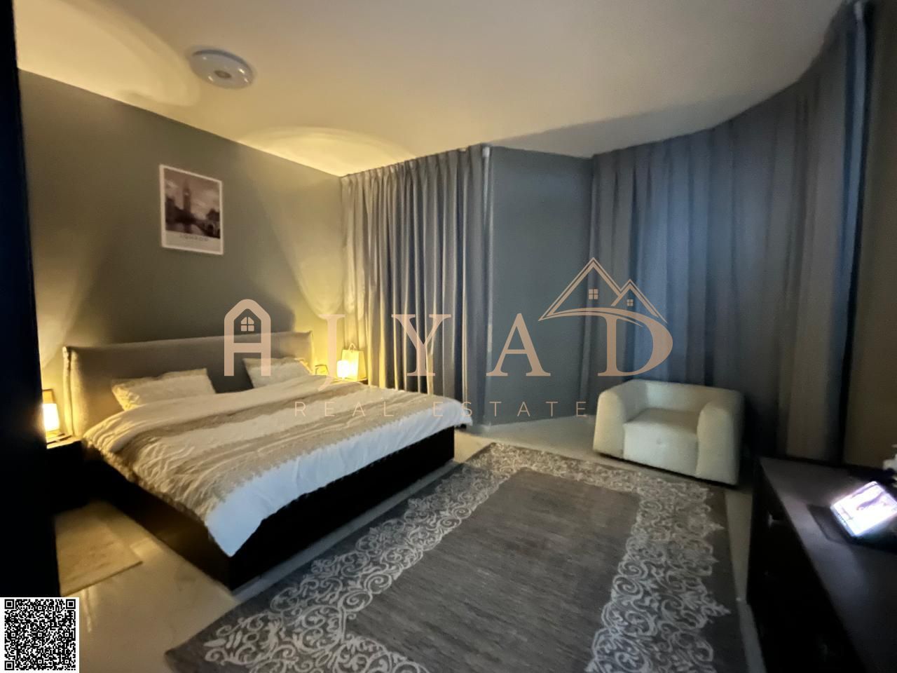 Luxury apartment for sale in Al Khor Towers - Ajman, two bedrooms, a hall and a maid's room