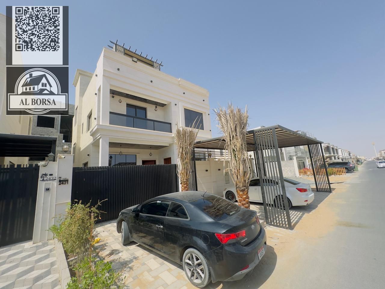 For rent in Al Helio, a two-story villa with a roof, furnished, 5 rooms, a living room, 2 halls, and a maid’s room, spacious area