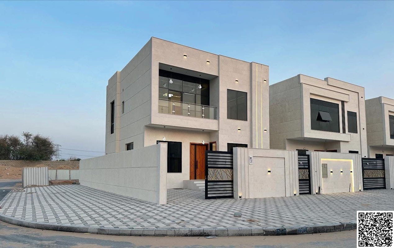 For sale, an excellently finished villa in Al Helio For sale – a luxury villa in Al Helio 2 - Ajman | 4 master bedrooms | Hall and lounge with sinks