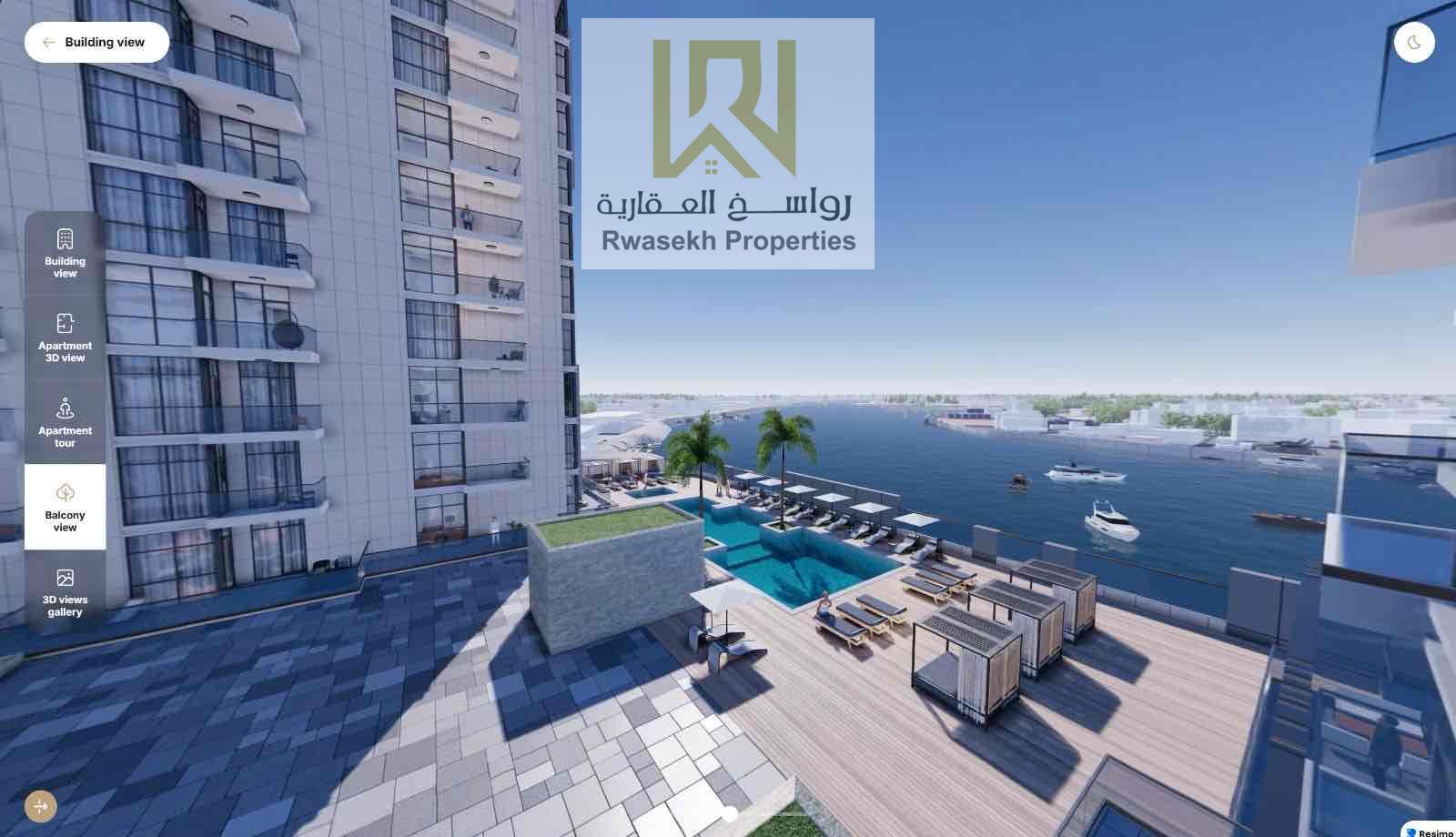 The only project on Khor Ajman - Khor Ajman Towers Five distinctive towers with world-class facilities: Gym | Swimming Pools |