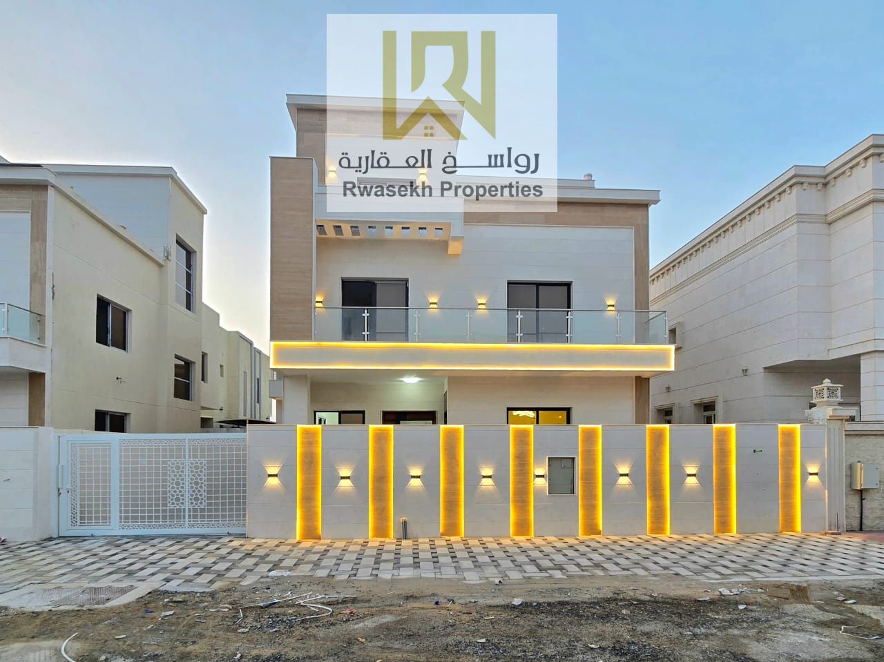 Villa for Sale in Al Yasmeen – Prime Location Experience elegant living in this beautifully designed villa, ideally situated directly opposite the
