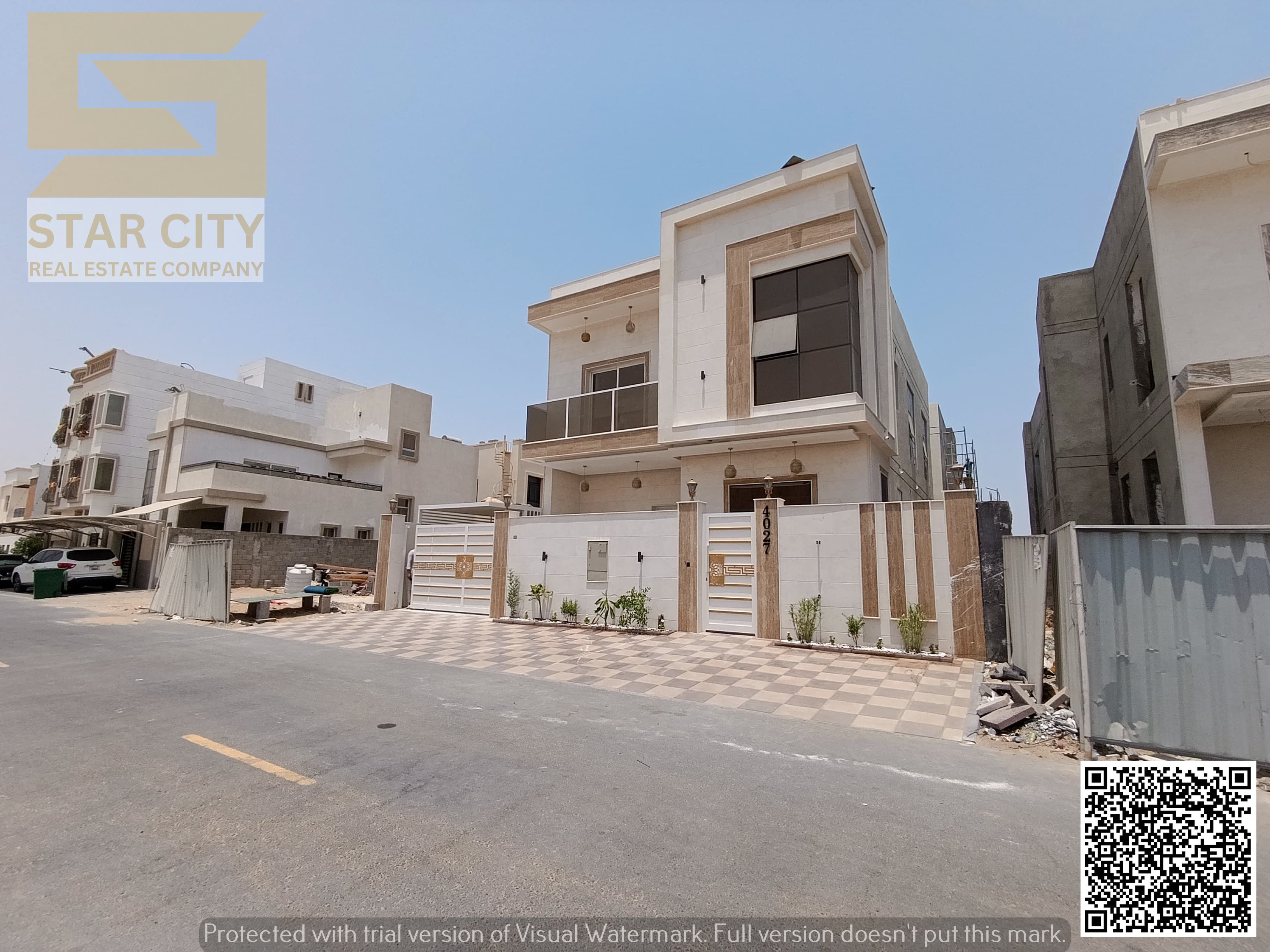 Luxury Villa for Sale in Al Zahya – Ajman | 5 Master Bedrooms + Majlis & 2 Living Rooms | Super Deluxe Finishing | Including Electricity & Water