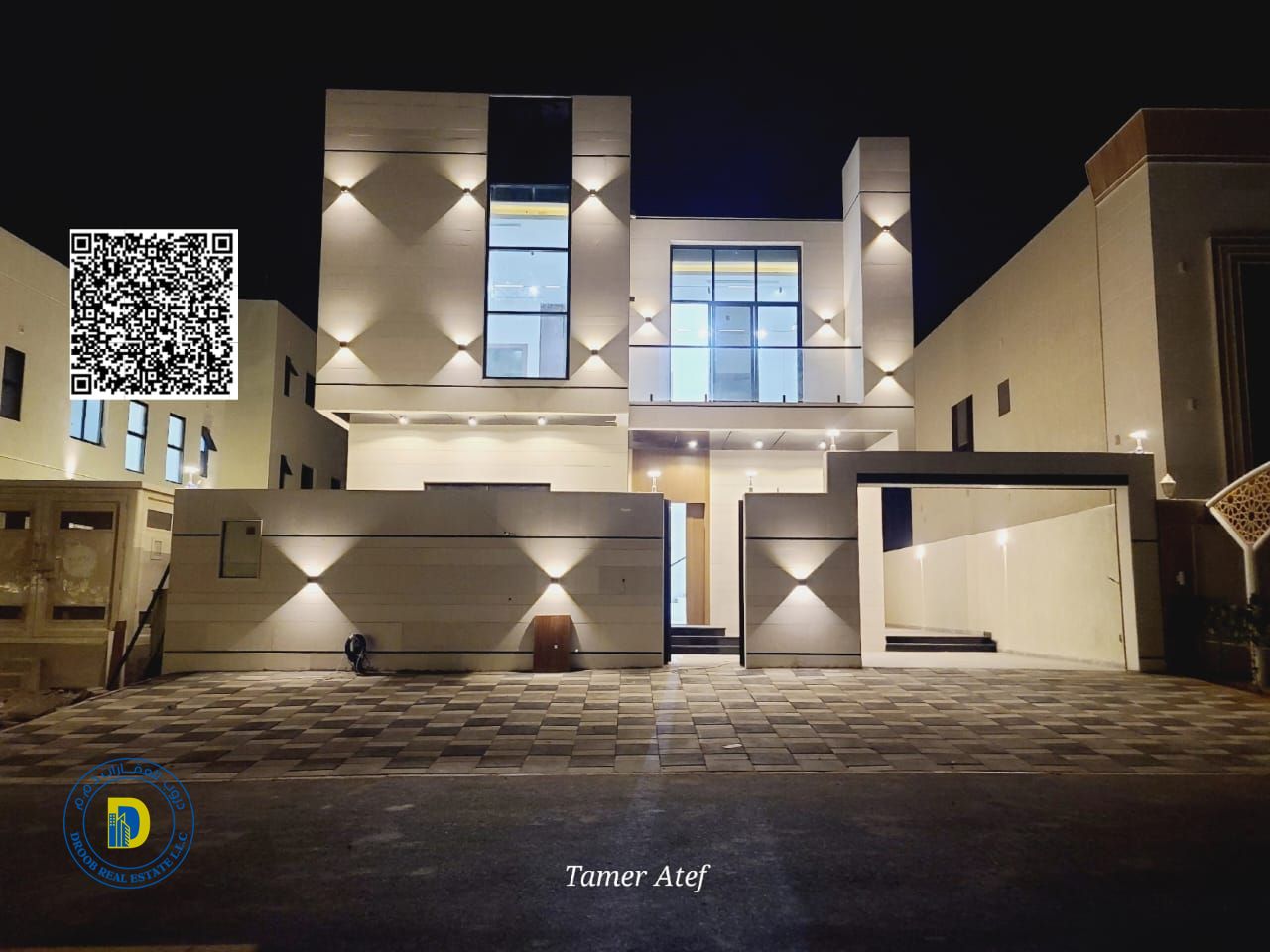 For sale, a modern 5-bedroom villa in Al Helio 2, Ajman, including registration fees, super deluxe finishing, freehold, bank financing