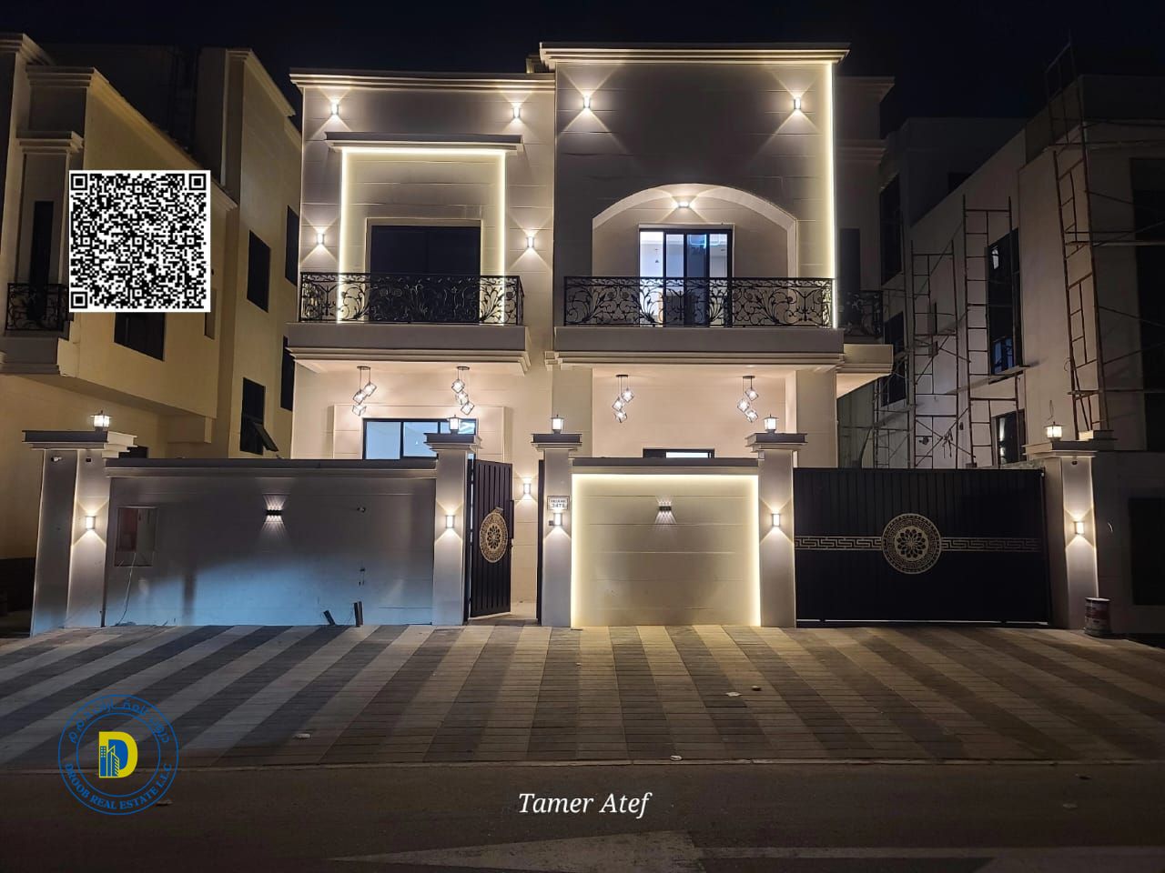 For sale, modern villa with 6 rooms and a roof in the Al Helio 2, super deluxe finishing, freehold for all nationalities, bank financing