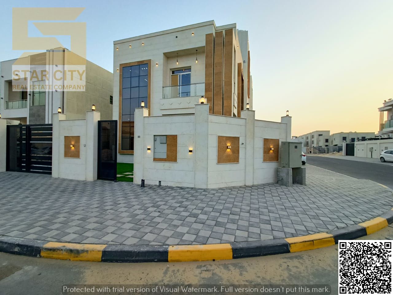 Corner Luxury Villa for Sale in Al Zahia – Ajman | 4 Master Bedrooms + Majlis + Living Room + Yard + Rooftop | Prime Location