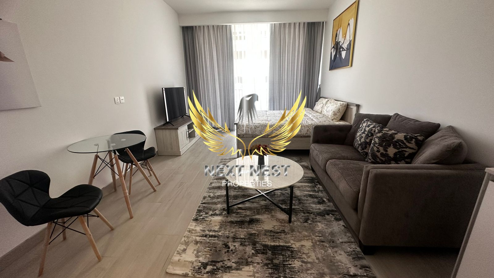 Fully Furnished Studio With Balcony =Ready To Move