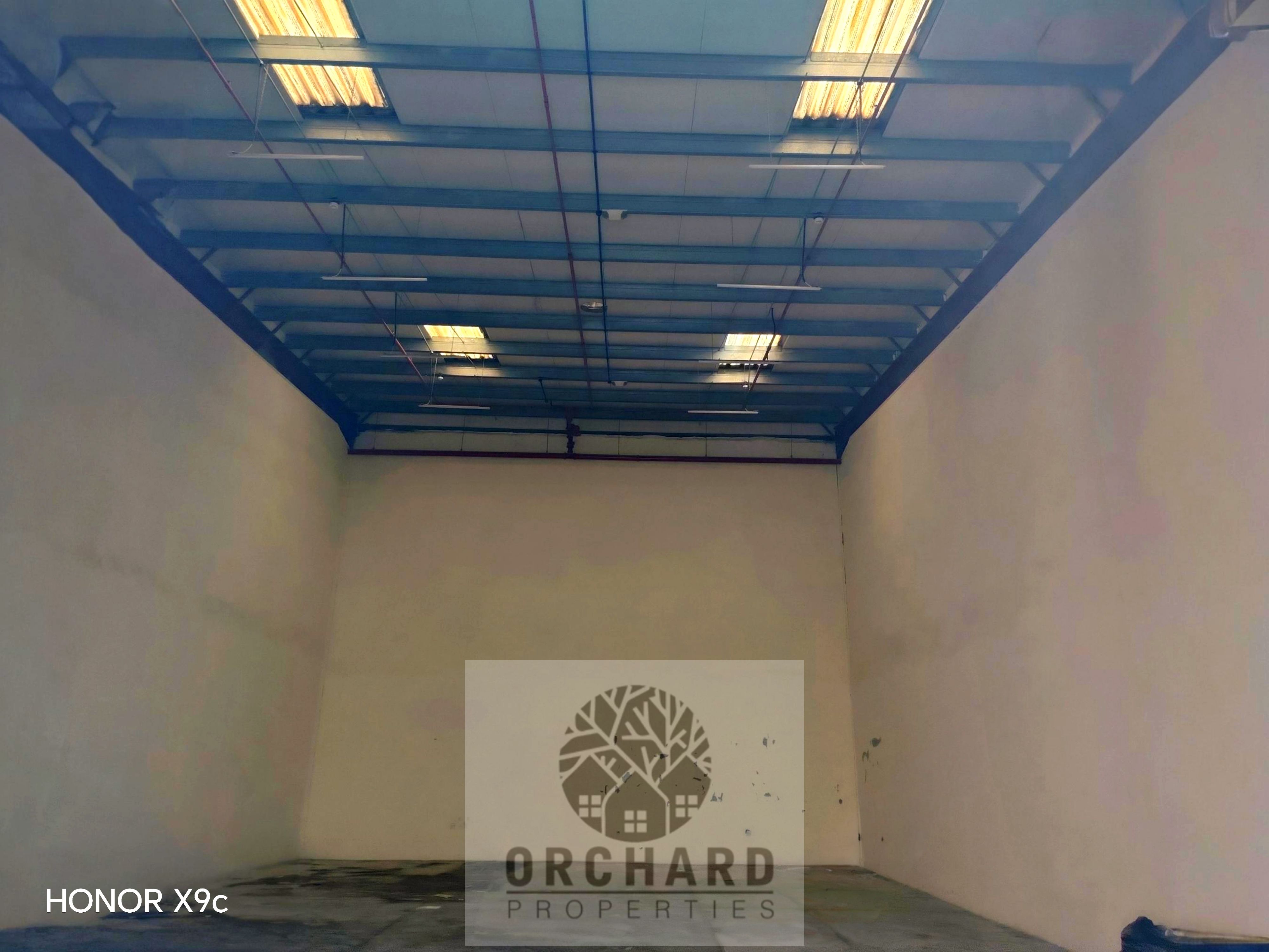 Good location on main road/Normal power/Only storage/ loading unloading area available /attached washrooms and kitchen/Rent 85 AED/1800 scft