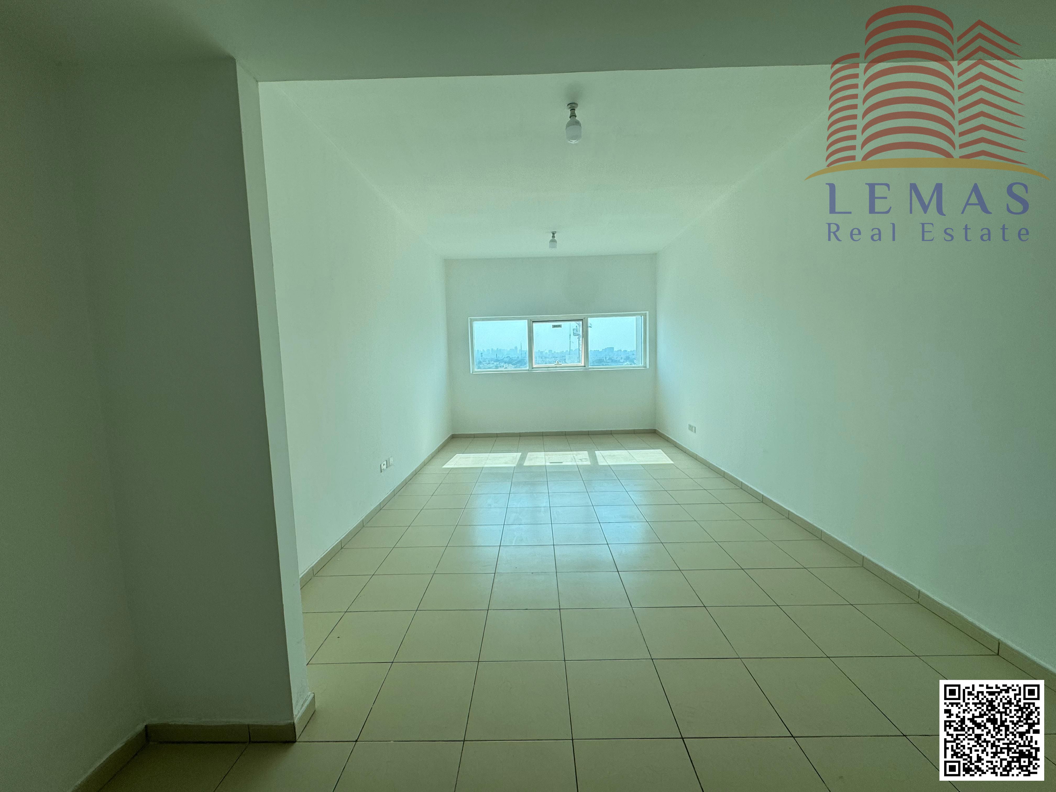 Empty Studio partial sea view with parking ajman one tower