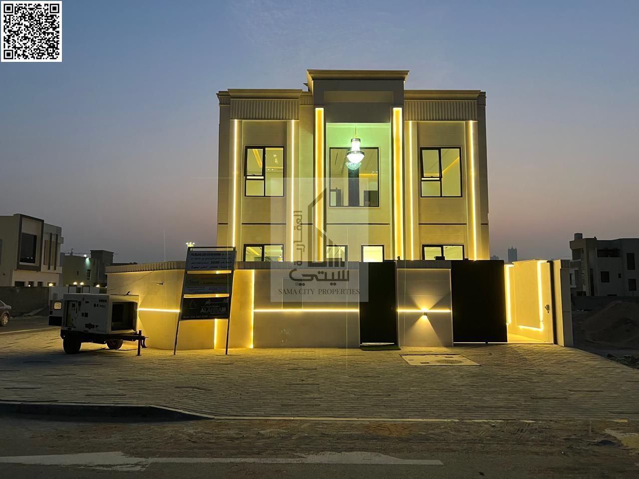 Villa for sale in Al Helio Features: • 4 master bedrooms • Majlis with bathroom • Living room with bathroom • Main kitchen • Maid's room • Large set
