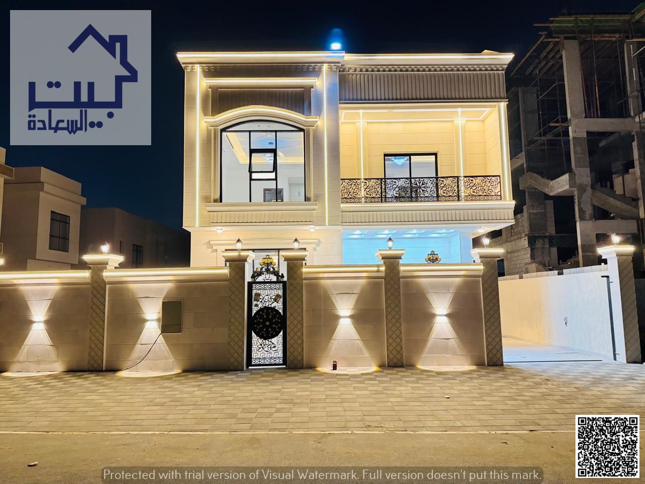 Classic villa in Al Helio 2 area, all inclusive, with a large private pool, next to all services, freehold for all nationalities, 100% bank financing