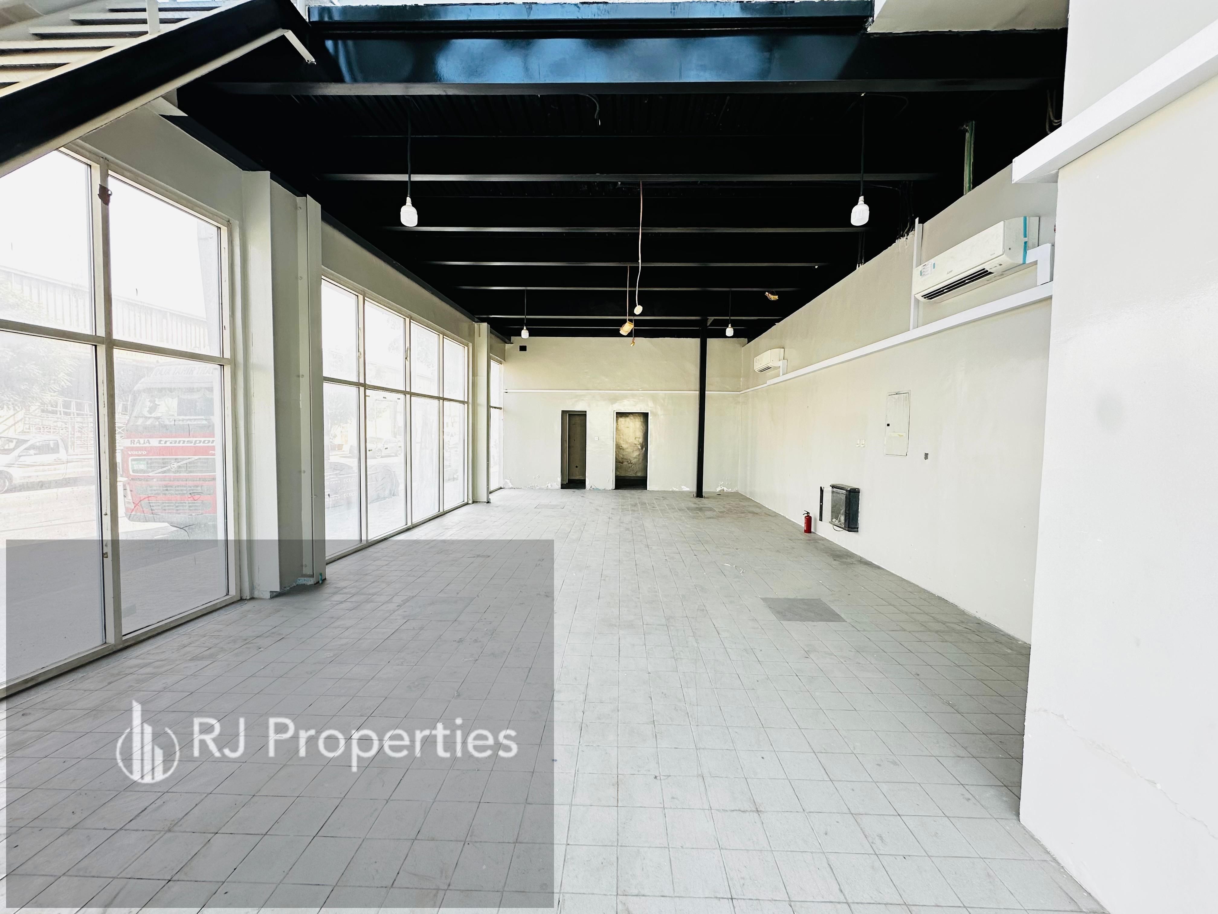 Showroom For Rent with Mezzanine floor Bright Location For Business and Also For storage purpose