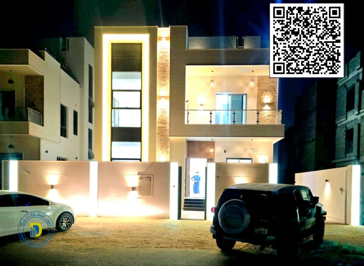 For sale, a modern villa, 3 floors, 4 rooms and a roof, in the Al Bahia area. The price includes registration fees.