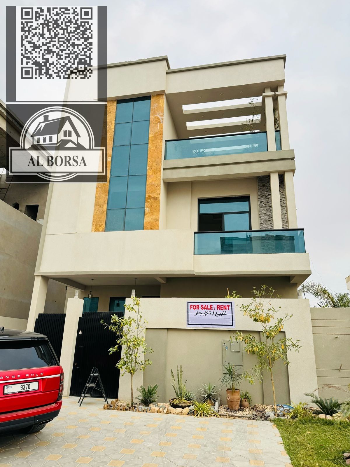 Luxury villa for rent in Al Amerah - Ajman | Modern design and luxurious finishing | 5 master bedrooms + hall + majlis | Central air conditioning, ele