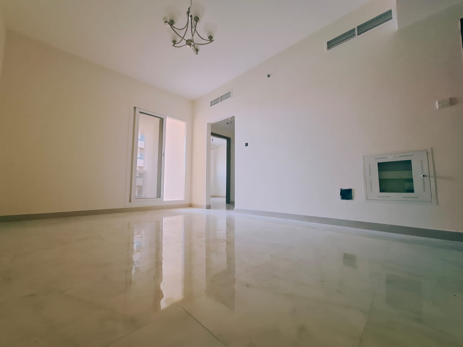 Brand new building first shifting // with car parking free 1BHK with 2,Bathroom just 35k in Abu shagrah