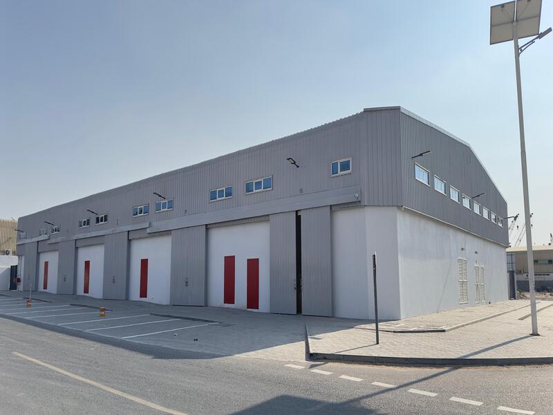 For sale: A warehouse in the Sajaa area, approximately 26,000 square feet. Property income: 900,000 dirhams.