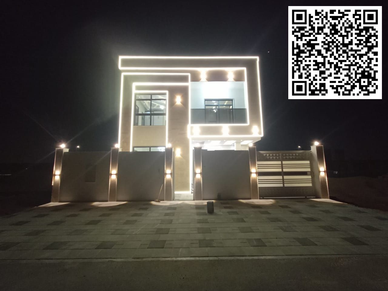 For rent: Modern villa in Al Helio , first occupant, spacious areas, modern design, bedrooms with built-in wardrobes,
