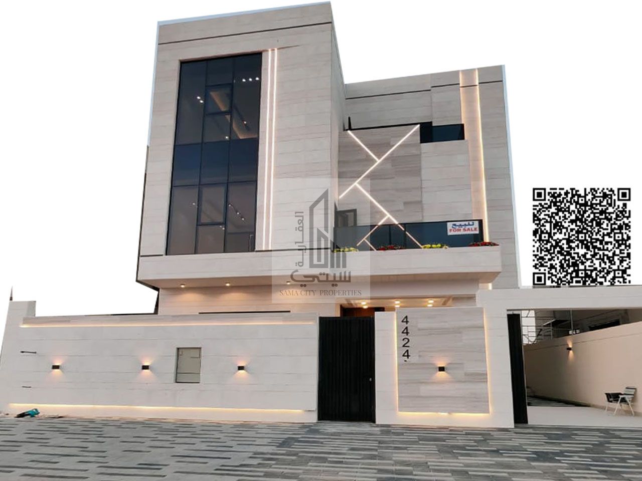 Luxury villa for sale in Al Helio - Ajman | Personalized design and high-end finishes on a main street and with a spacious area