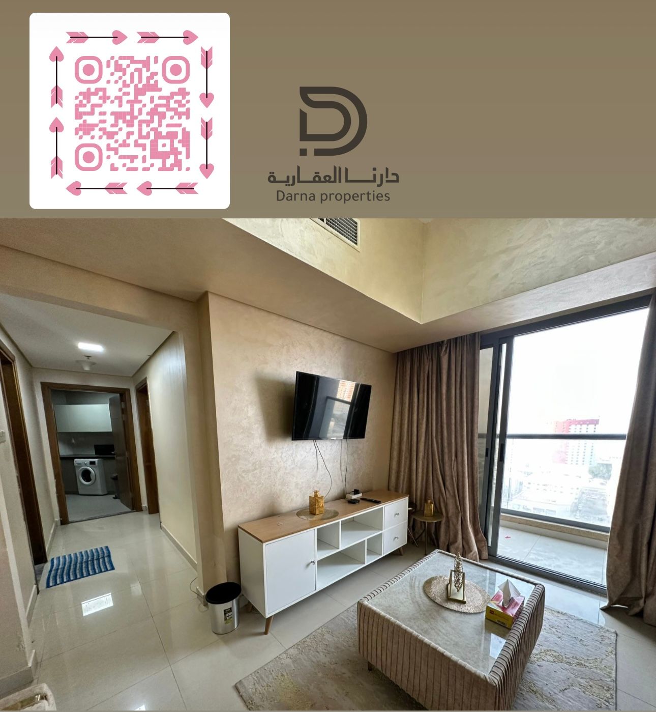 1 Bedroom + Living Room + Balcony 	•	Private Parking Space 	•	Area: 940 sq. ft. 	•	Vacant Apartment – Fully Furnished Financial Details: 	•	Total Price: AED 490,000 	•	Remaining Balance: AED 263,000 	•	Monthly Installment: AED 4,800 	•	Down Payment Req
