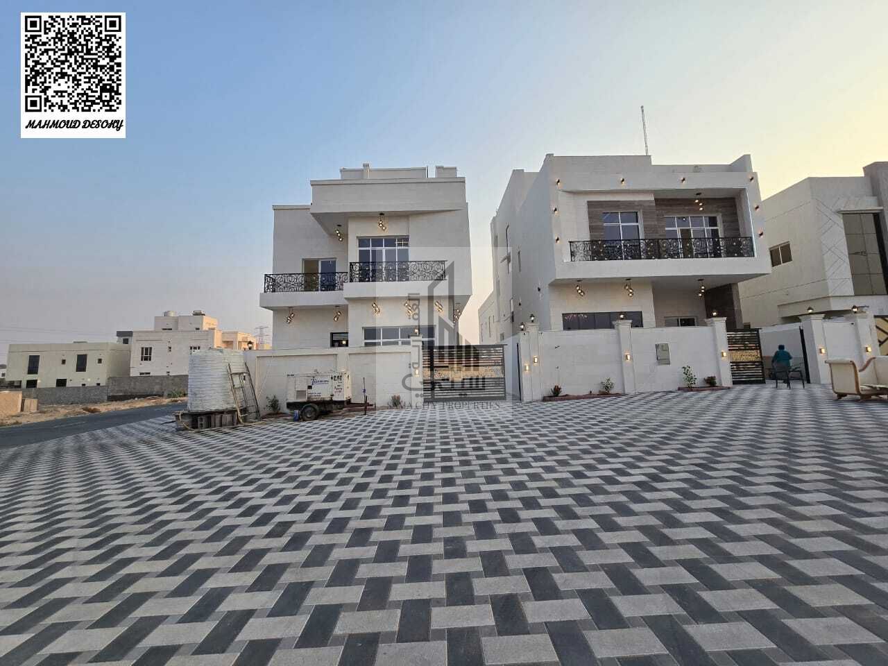 Two luxury villas for sale in Al Helio 1, Ajman (with roof)