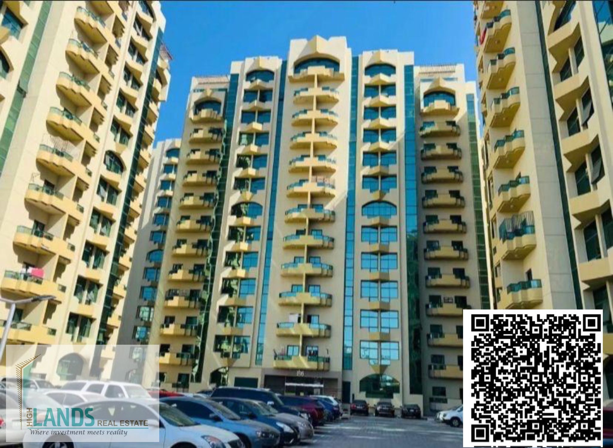 1 bedroom hall for sale Rashidia tower Ajman