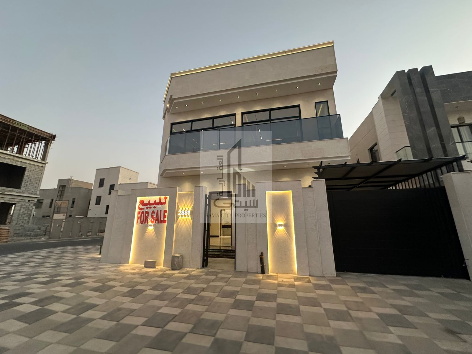 For sale: A distinctive villa with the finest finishes, directly on Sheikh Mohammed bin Zayed Road including registration and ownership fees