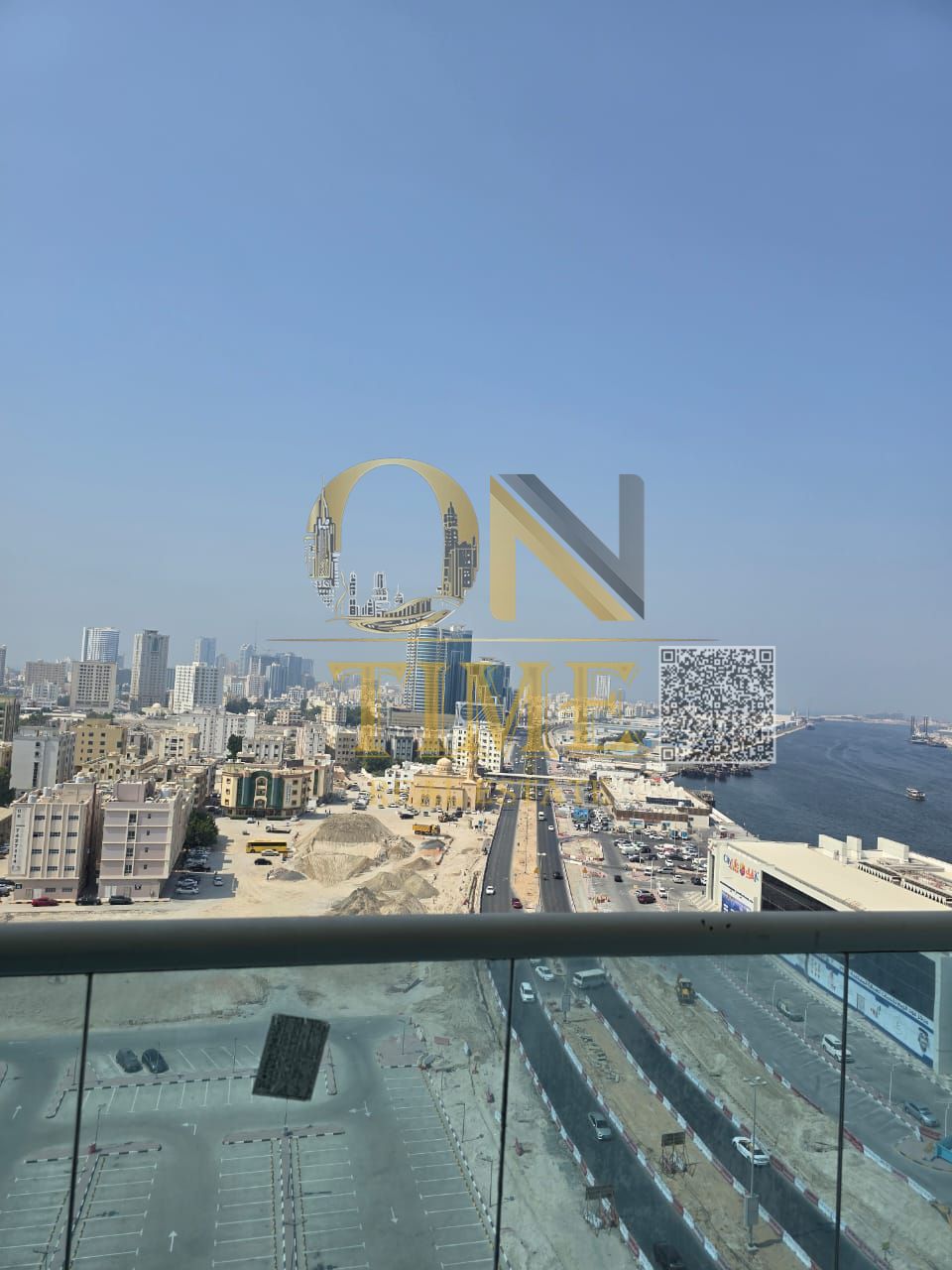 A two-bedroom apartment is available for rent in Al Waha Tower 2 in the Rashidiya area