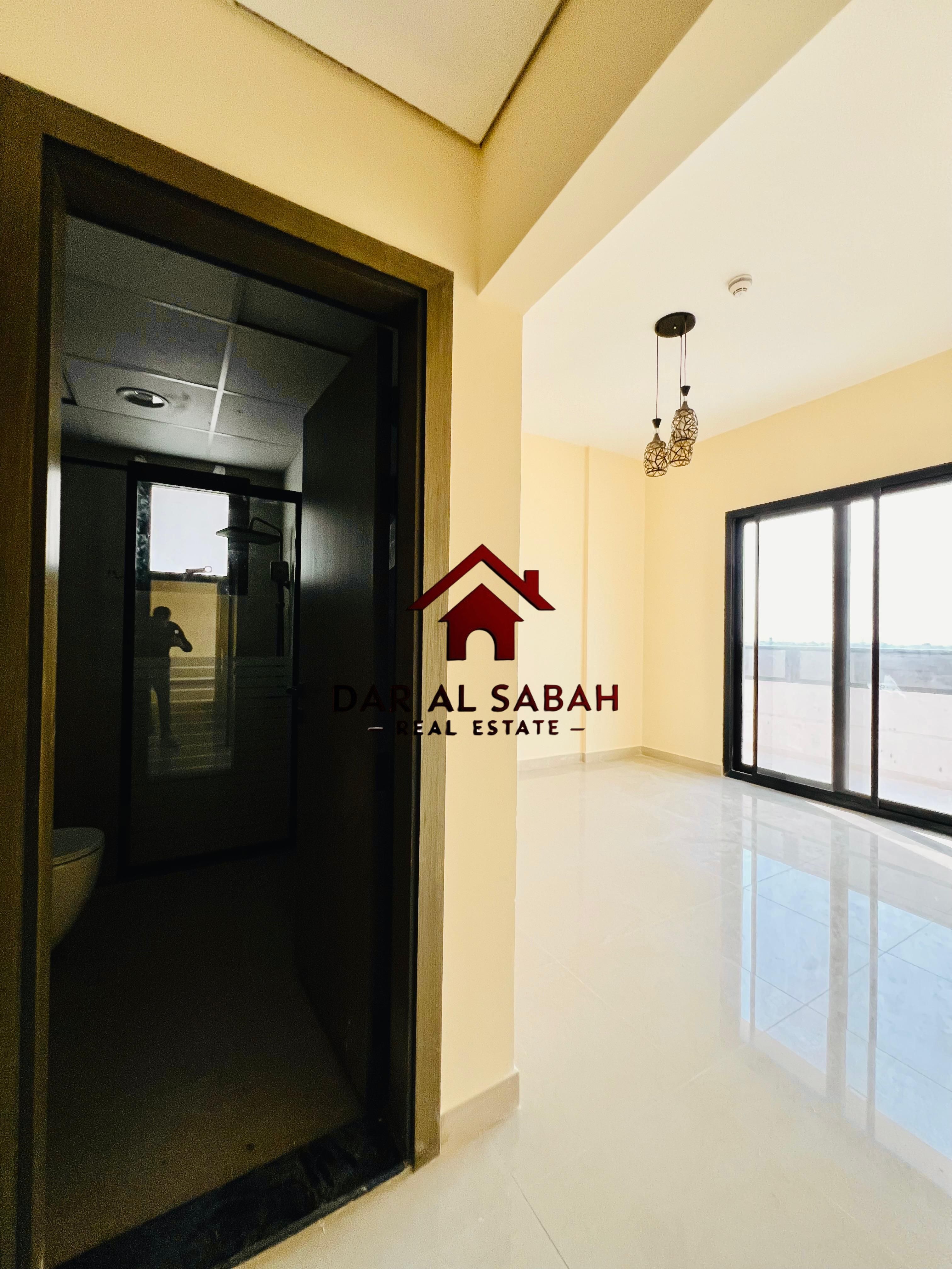 Brand New building 1 BHK with balcony and 2 washroom side view ready to move