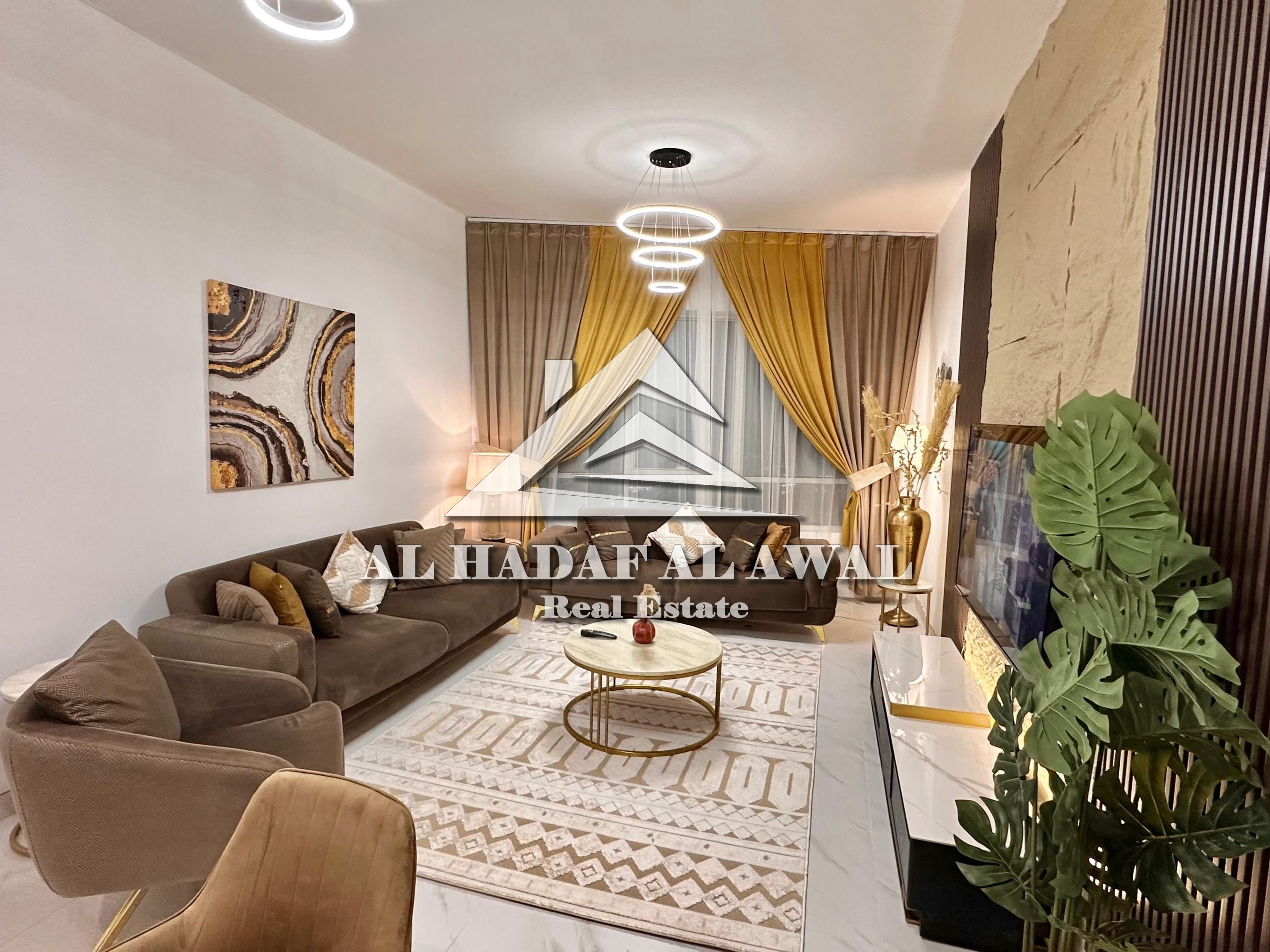 For monthly rent: two bedroom and a hall in Al khan with free internet