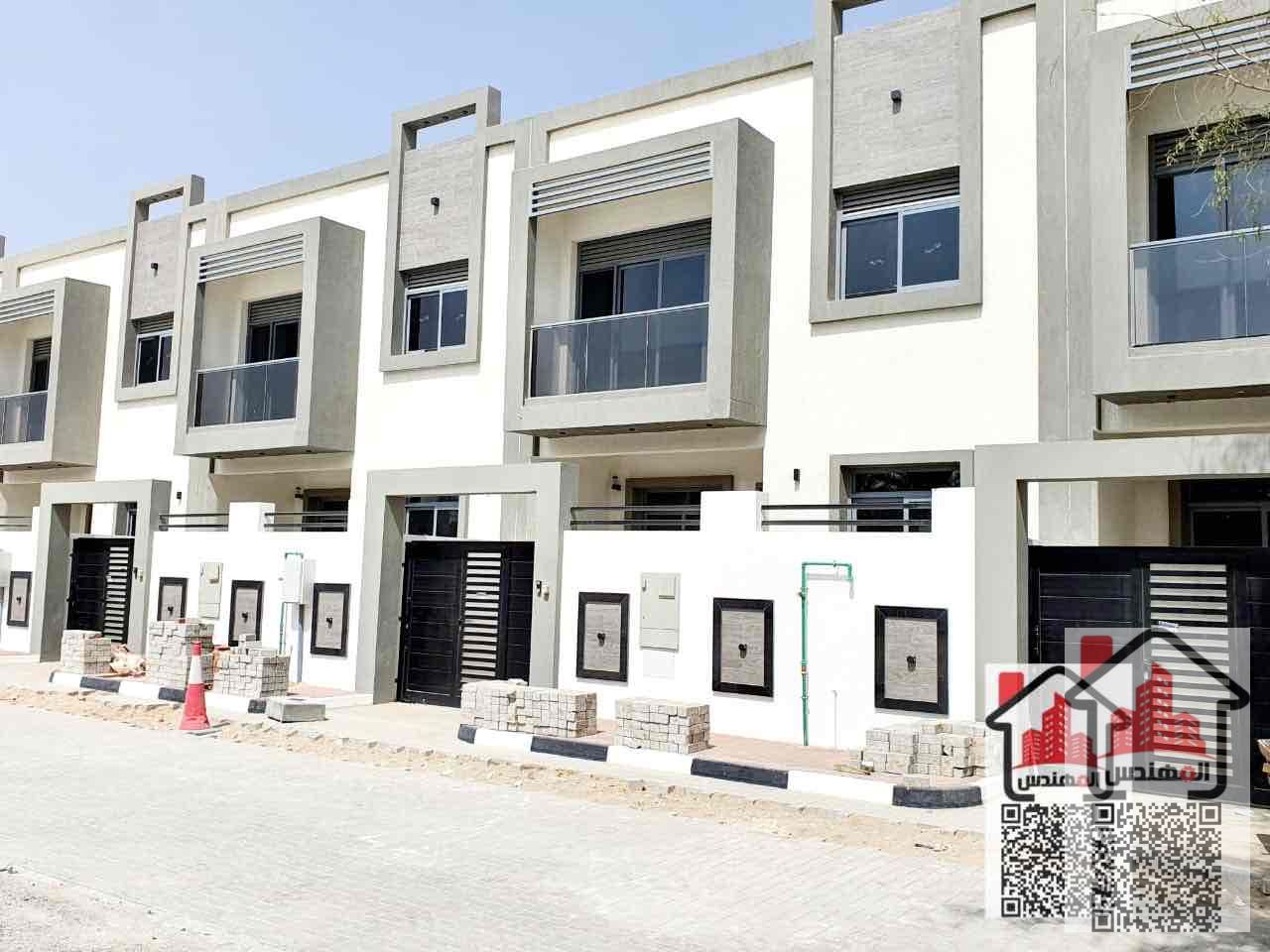 Villa for rent in Ajman, Al Zahya area 4 master bedrooms, a living room, a kitchen, and a maid's room With air conditioners 85 required in four installments
