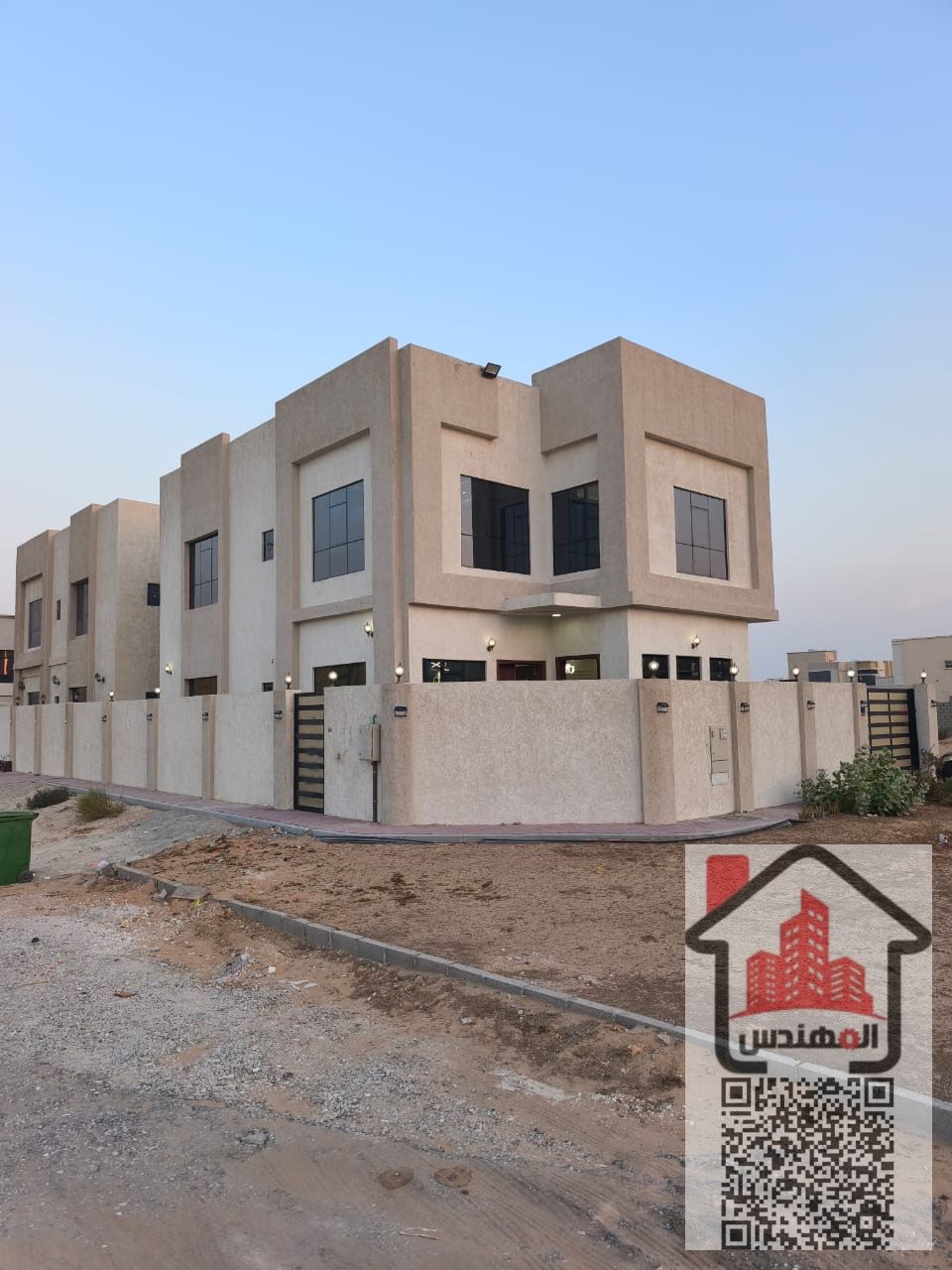 Al Zahia Villa (On two streets, 13m front setback, 4m side) *Consists of:* *5 master bedrooms *Master living room *Hall and bathroom *Kitchen with small storeroom *Master maid's room *Small courtyard *Outdoor garden *Furnished living room and hall All roo