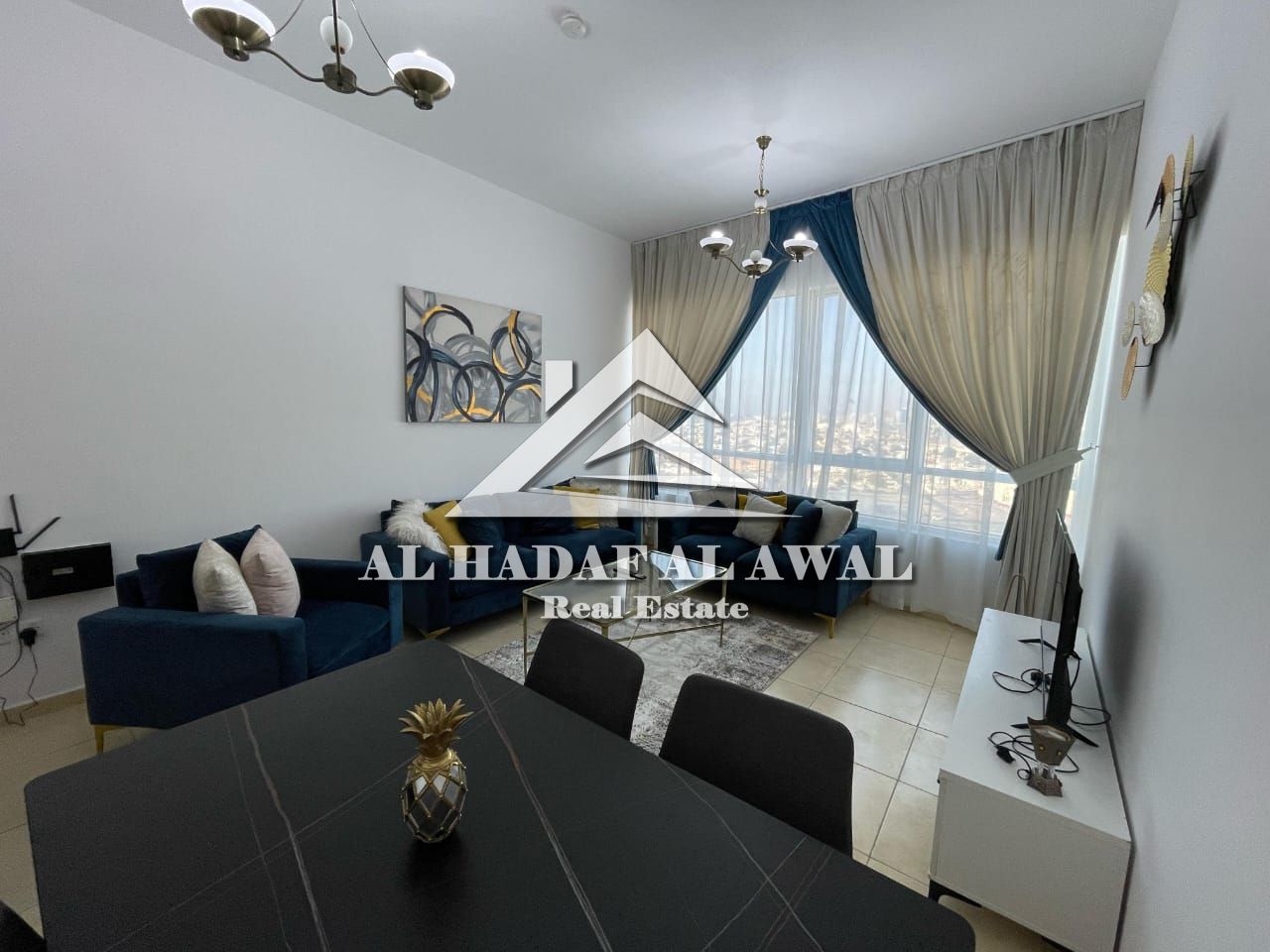 For monthly rent: one bedroom and a hall in Al al khan with free internet