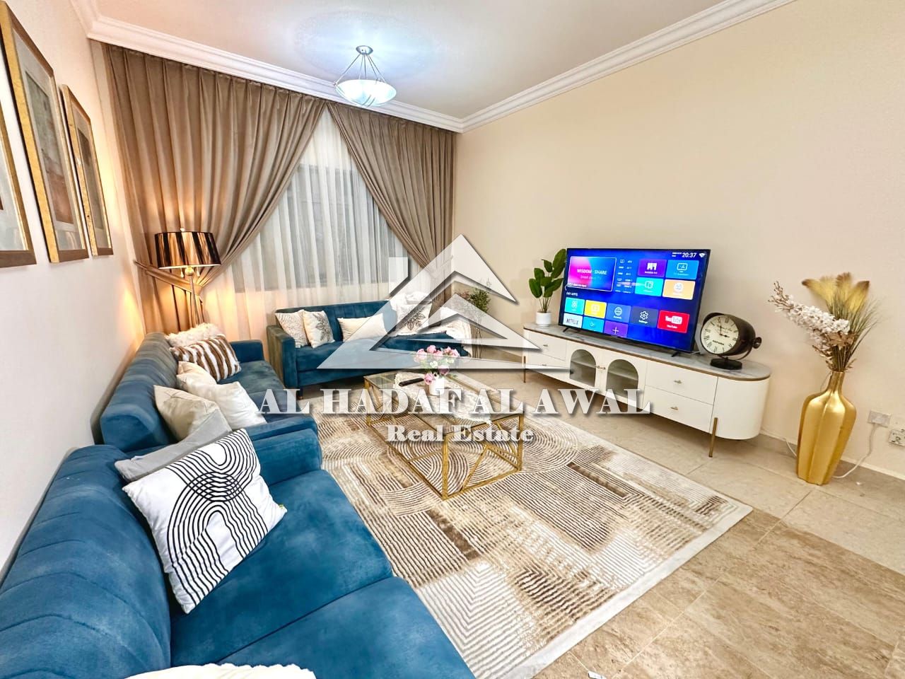 For monthly rent - Luxury apartment, occupant one bedroom and a hall in al taawun