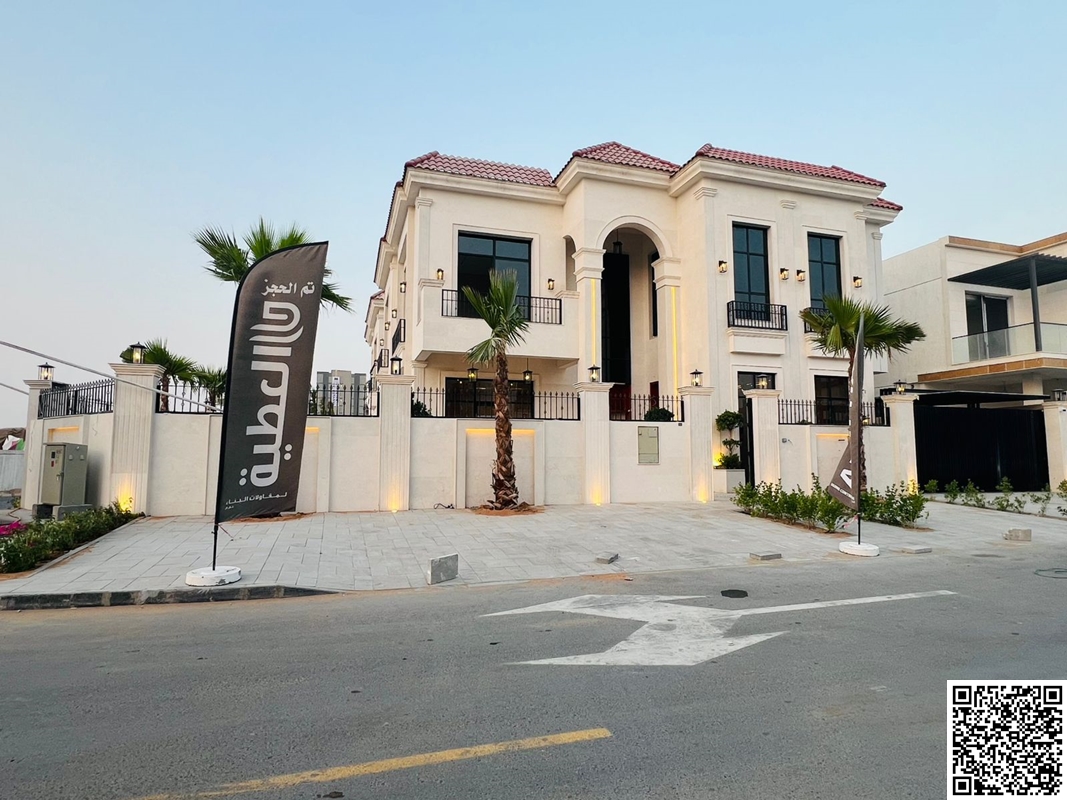 Luxury two-storey villa on the corner of two streets with a swimming pool - with electricity and water - Al-Yasmine