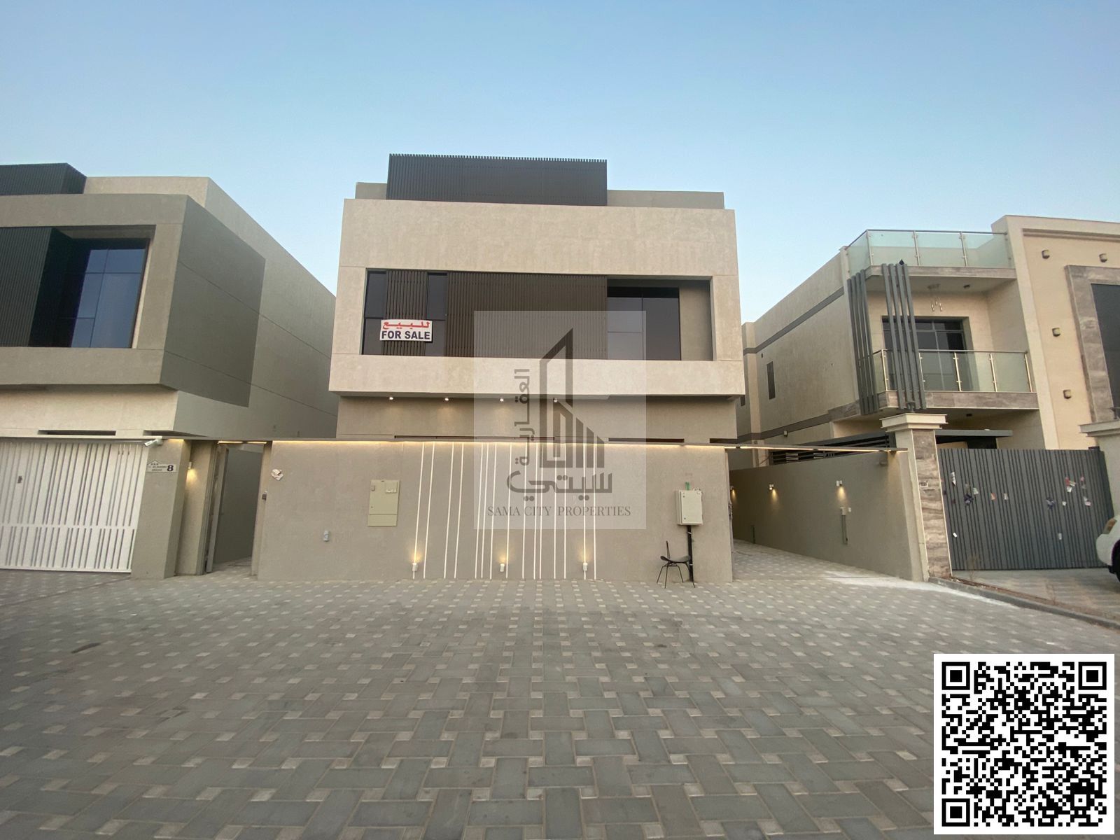 Modernly designed villa for sale in Al-Yasmeen – water, electricity, and air conditioning included