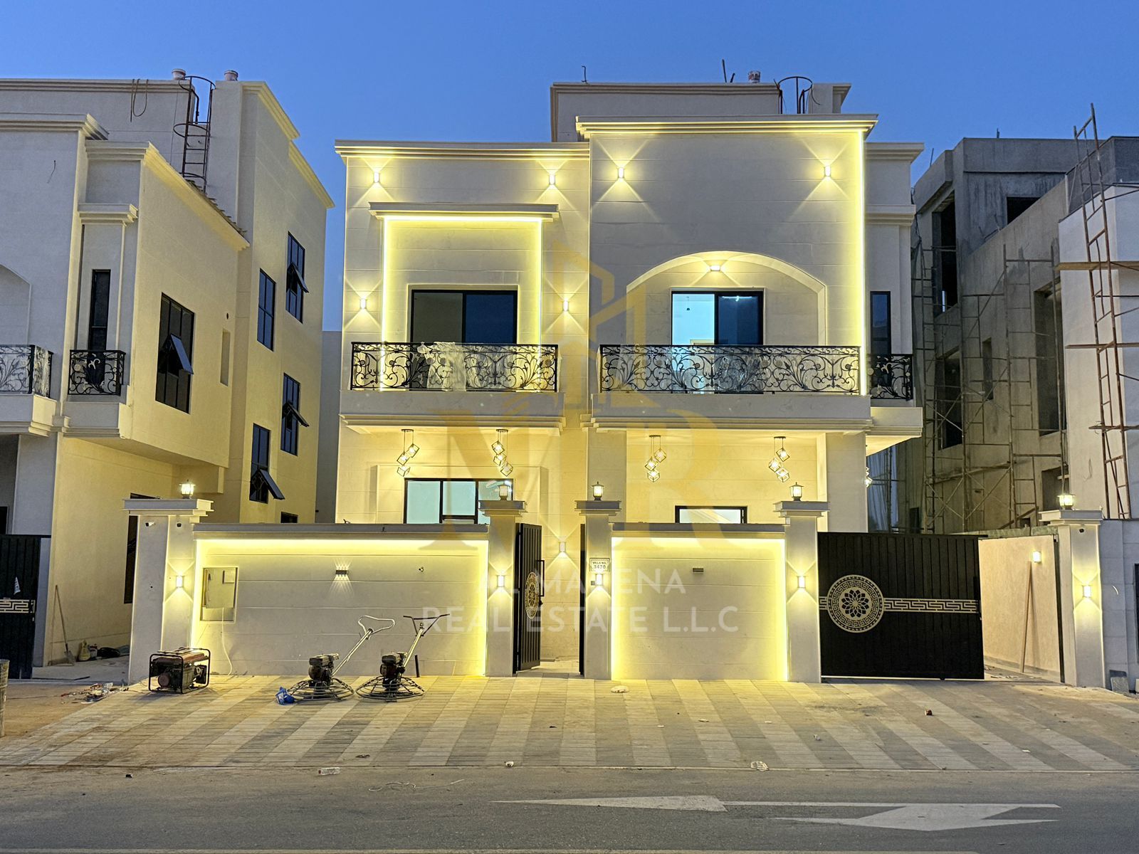 A luxurious G+2 villa in the upscale Al Helio 2 area. This villa offers the perfect blend of luxury and practicality, with a modern design that meets