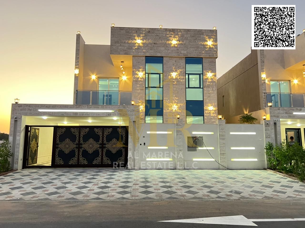 Luxury villa for sale in Al Helio 2 area - including registration and ownership fees and including central air conditioning - freehold