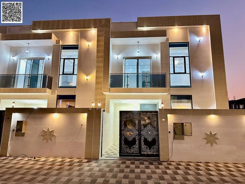 Villa - two floors & large courtyard, including fees - - close to Sheikh Mohammed bin Zayed Road - freehold for all nationalities for life - with the