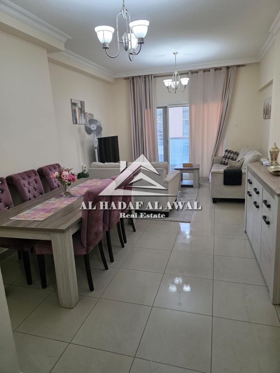 For monthly rent, a 3room and a hall in Al Taawun area with free internet