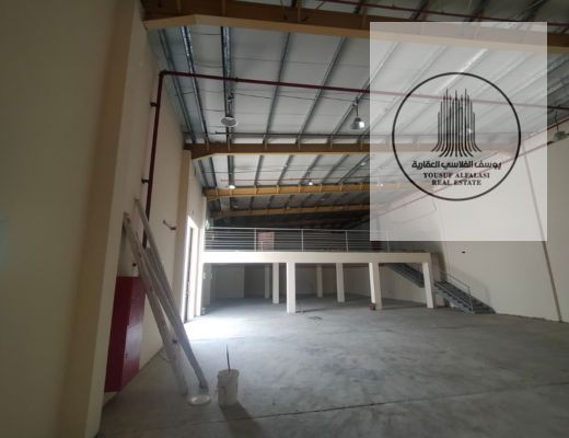 Investment opportunity for rent in Al Jurf Industrial Area, a complete complex for rent, warehouse, offices and workers' rooms