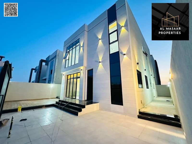 For sale, a luxurious, modern two-story villa, including registration and ownership fees, high-end finishes, and freehold for all nationalities.