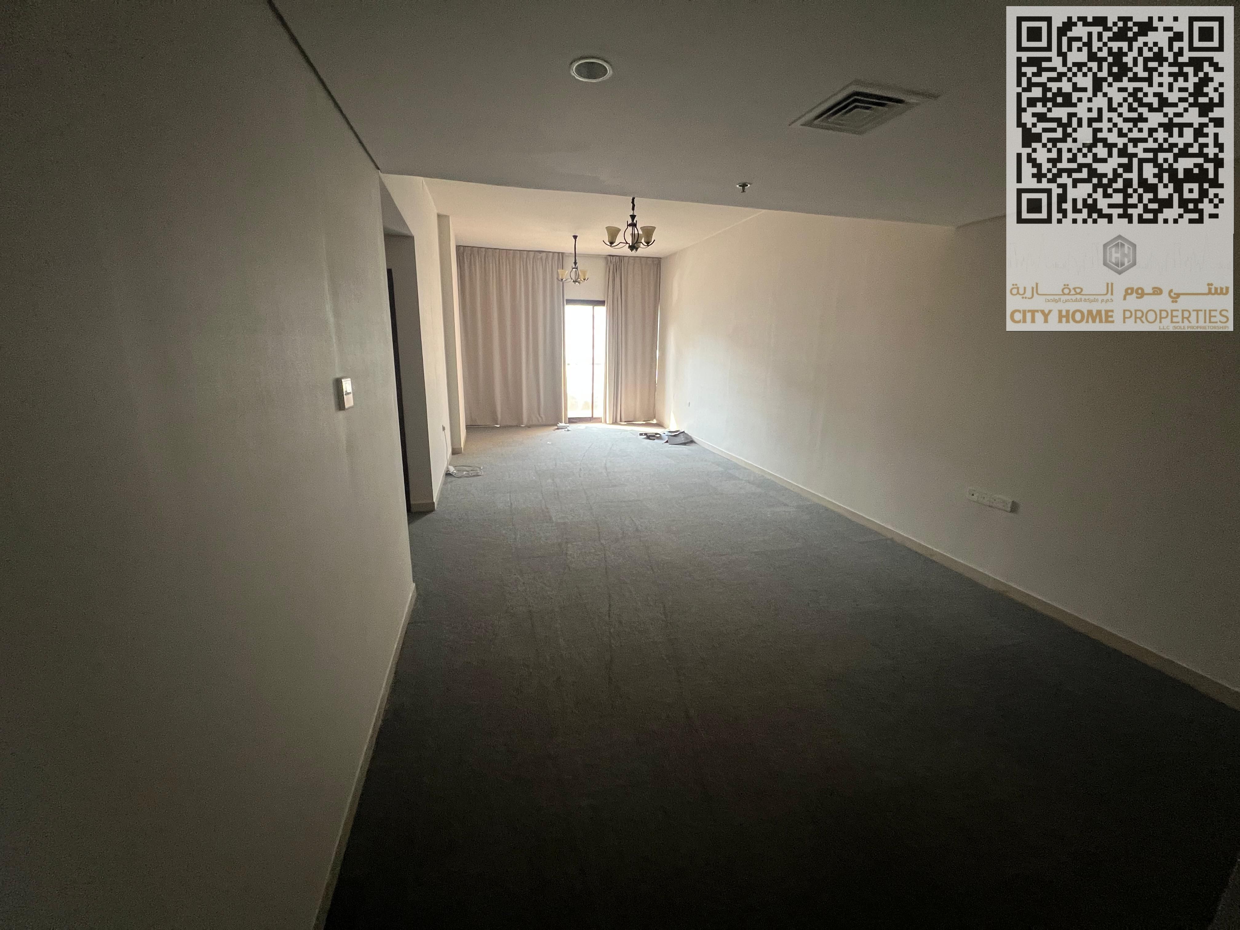 A very spacious 1-bedroom apartment with a living room in Al Hamidiya 1, a prime and upscale area in Ajman, in a family-friendly building