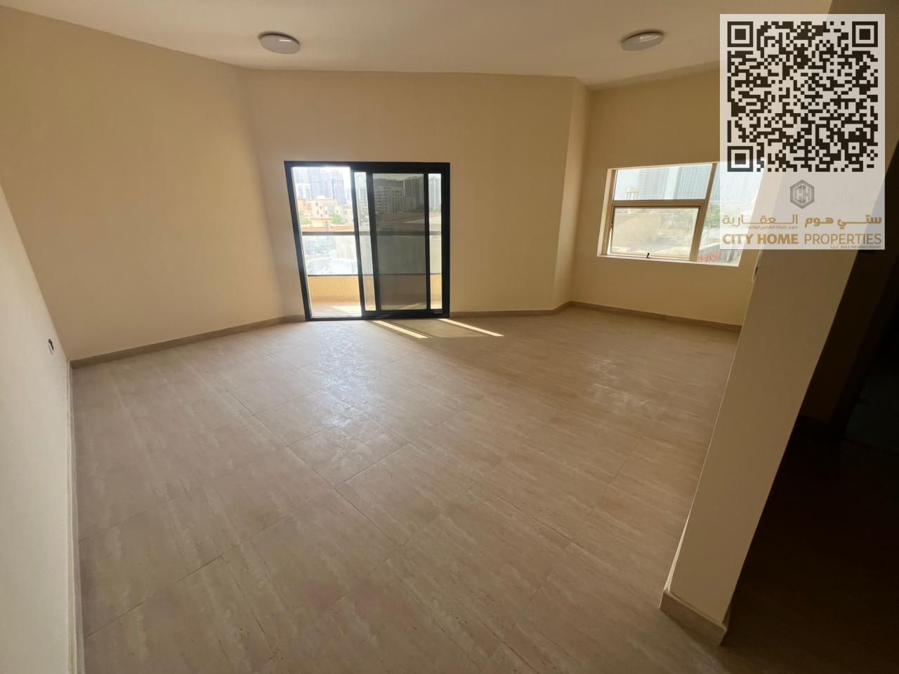 Luxury Apartment for Rent in Ajman – Al Rashidiya 3, directly opposite Ladies Park. 2 Bedrooms + Living Room + Maid’s Room, 4 Bathrooms. Prime locat