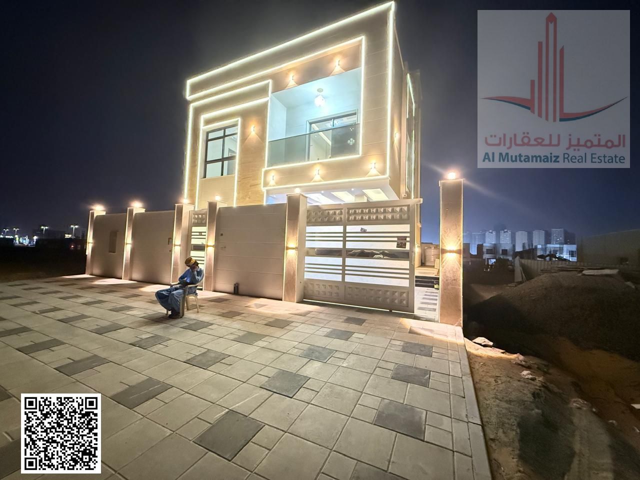 For sale in Ajman, Al Waha 1 plan, next to Azha Villa, 3 floors, 6 master bedrooms, a majlis, 2 halls, a master maid’s room, required 1,850,000