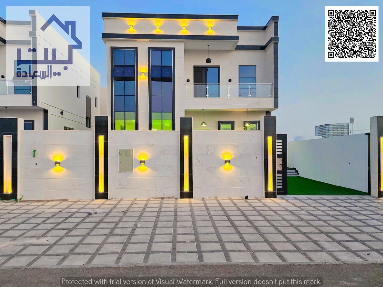 The luxurious villa of your dreams, including registration and ownership fees, at an attractive price, with a large courtyard and luxurious finishes,