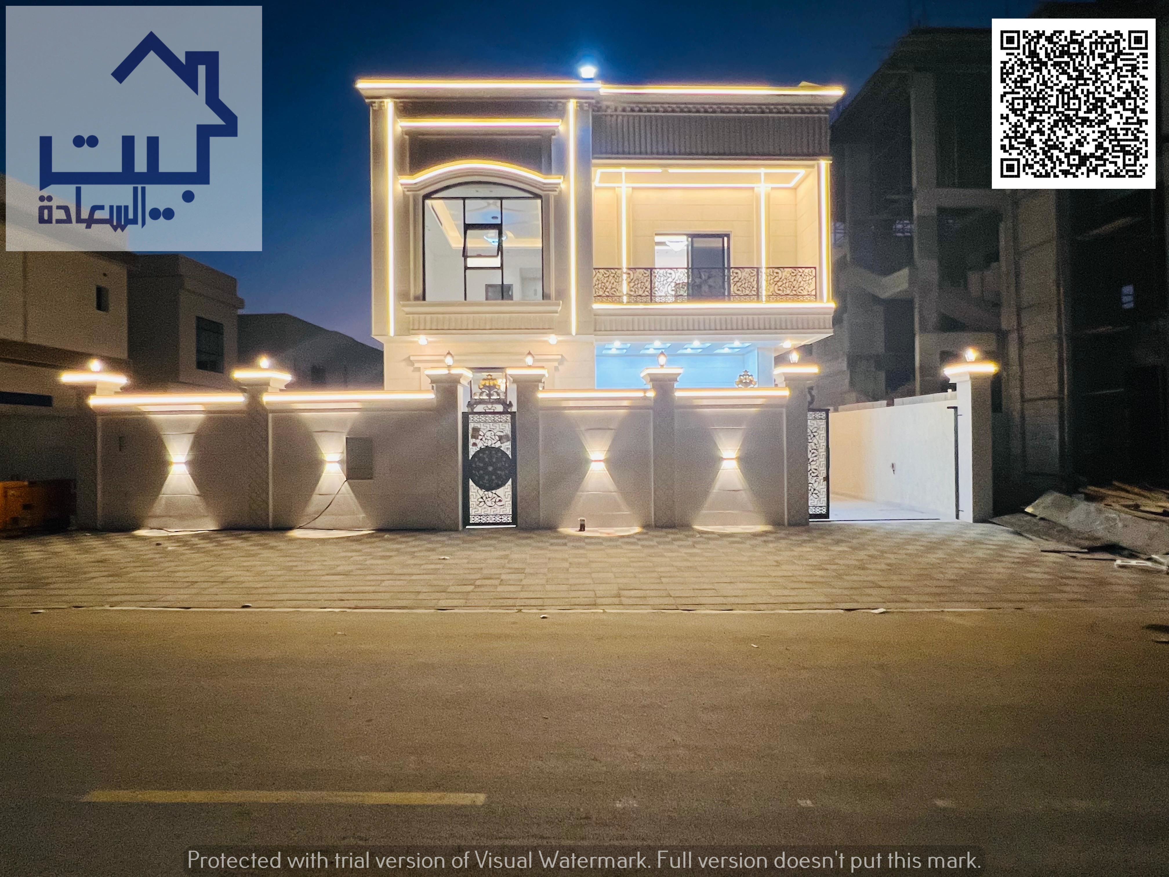 The villa of your dreams with a private pool, including registration fees, water, electricity, and air conditioning, close to Sheikh Mohammed bin Zaye