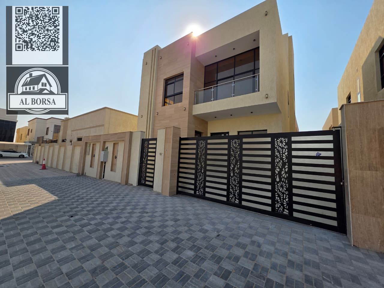 First-inhabitant villa for rent - Ajman, Al Yasmeen area - 5 master bedrooms, a living room, a majlis, and a maid's room \ Price: 110,000 in 4 inst