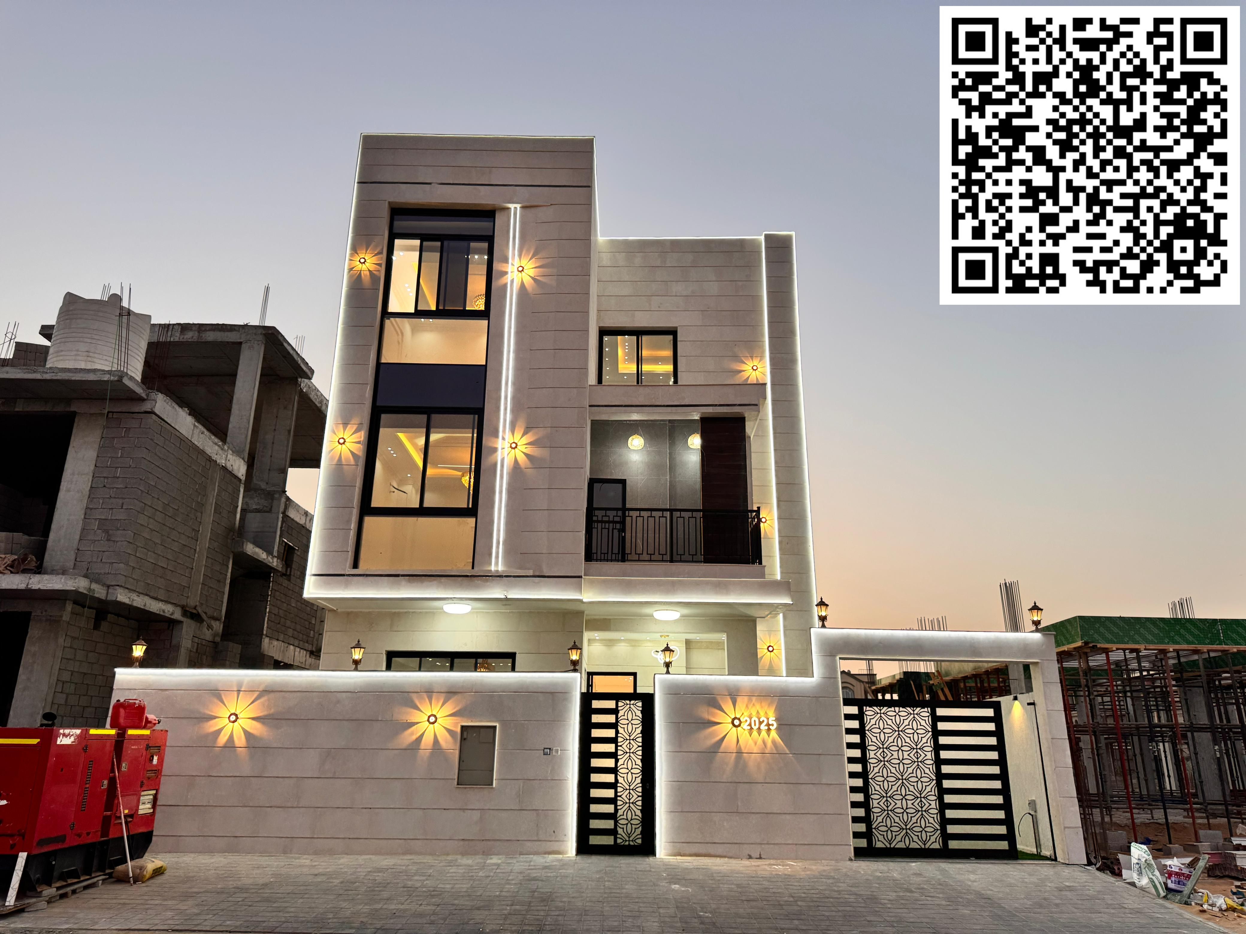 Villa for sale in Al Zahia 2 – Elegant modern design with a private pool, 6 master bedrooms, and a spacious rooftop