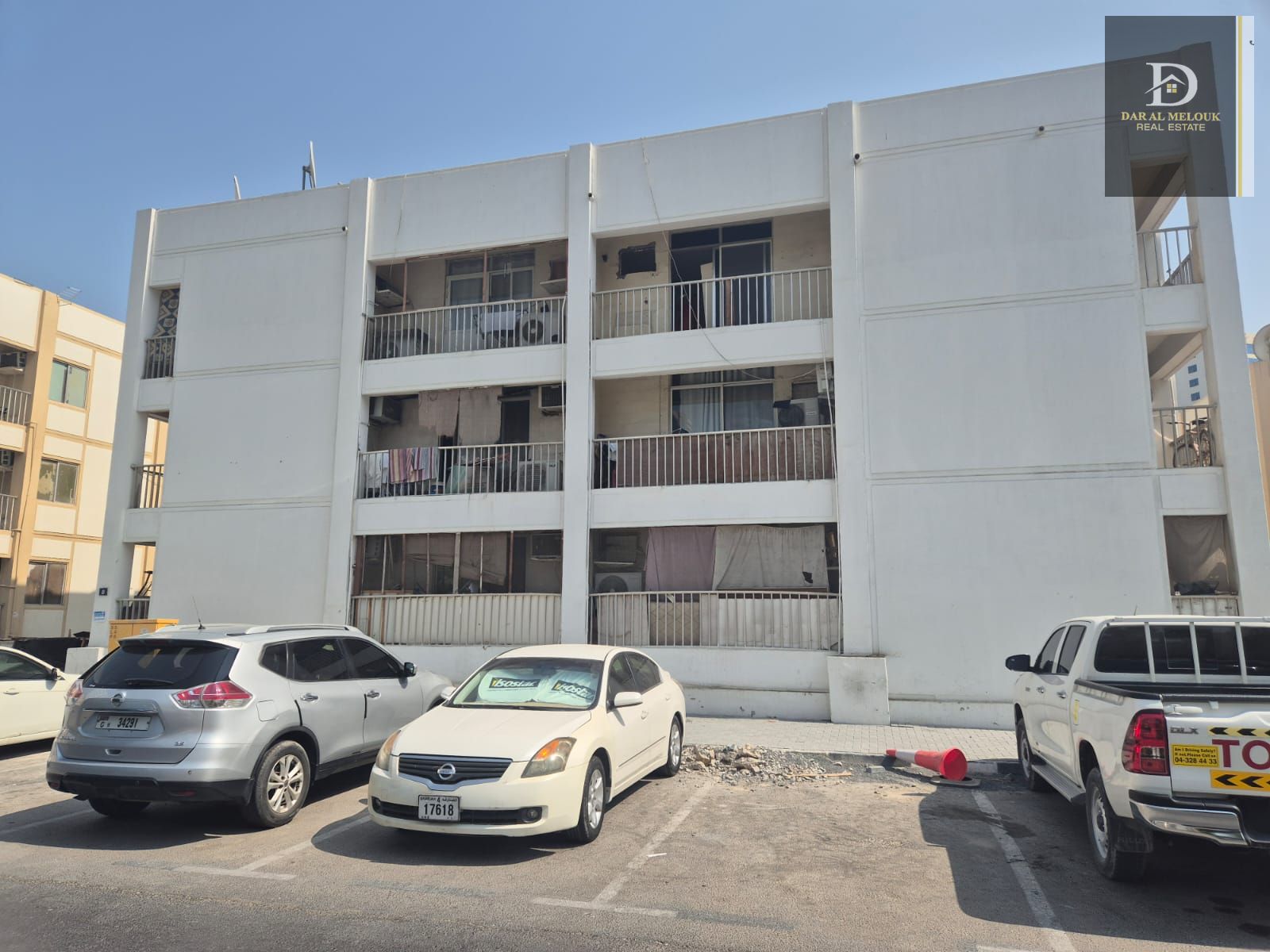 For sale in Sharjah. . . Abu Shagara area. . . Ground floor and two-story building. . . Consisting of 9 two-bedroom apartments. . . Land area: 2,600 square fe