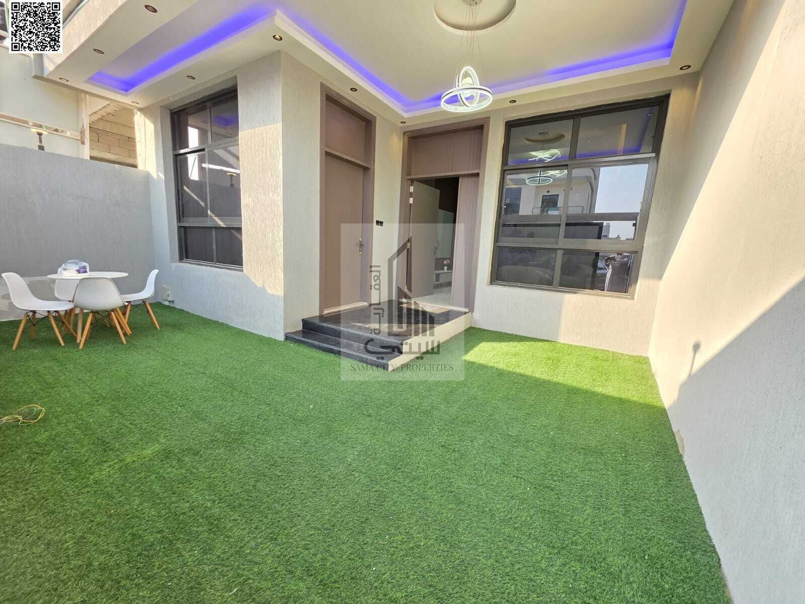 Villa for sale in Al Zahia Features: 5 master bedrooms • Majlis with bathroom • Living room with bathroom • Main kitchen • Maid's room • Large setbac